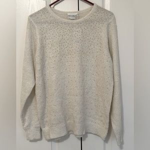 Creamy white sweater by Rebecca Malone, M. NWT